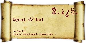 Ugrai Ábel névjegykártya
