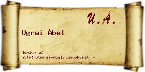 Ugrai Ábel névjegykártya